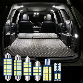 6x T10 W5W Светодиодные Лампы Атмосферное освещение салона Автомобиля, Подсветка номерного знака, Комплект Ламп багажника Для Jeep Compass 2017 2018 2019 2020