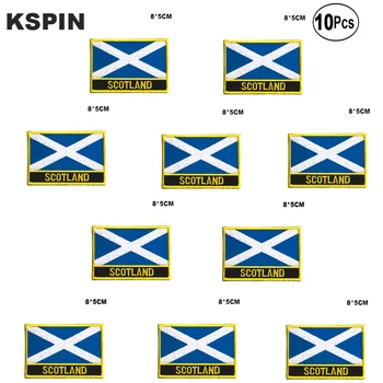 Нашивки с вышивкой в виде ГОЛУБОГО флага Шотландии, нашивки для шитья одежды в доме и саду