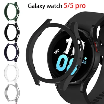 Чехол для Samsung Galaxy Watch 5 Case 4 40 мм 44 мм аксессуары ПК Бампер Универсальная Защитная пленка для экрана Galaxy watch 5 pro 45 мм чехол