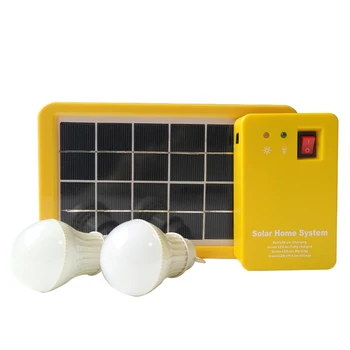 1 Комплект 3 Вт Солнечной панели, комплект из 2 ламп, Солнечная система, Энергосберегающий Солнечный свет, Перезаряжаемый светодиодный светло-желтый