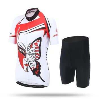 Женский комплект шорт из джерси с бабочкой, 2020, командный велосипед, одежда с коротким рукавом