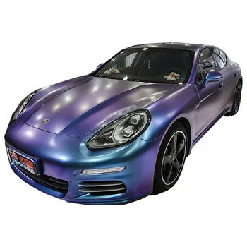 Супер яркие фиолетовые синие наклейки из ПВХ толщиной 1,52 * 18 м, виниловая пленка для обертывания автомобиля, глянец всего кузова