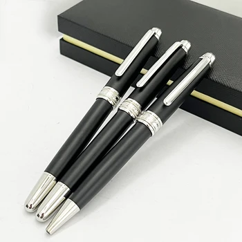 Роскошная ручка MB Pen, Высококачественная Матовая черная Шариковая ручка-роллер с 163 шариковыми ручками для Письма, Офисные школьные принадлежности с серийным номером