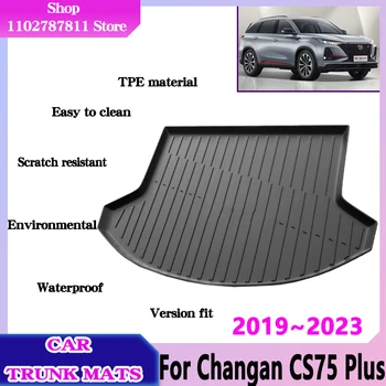 Подушка для багажника автомобиля Changan CS75 PLUS, аксессуары 2019 ~ 2023, Водонепроницаемая защита от царапин, материал TPE, коврики для лотков, коврик для хранения