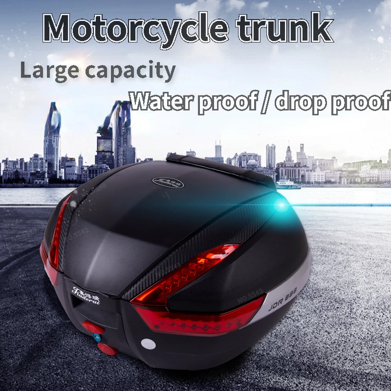 Багажник мотоцикла электрический багажник мотоцикла большой ящик для хранения универсальный со светодиодным тормозом задний багажник мотоцикла 35Л мотоциклетная коробка . ' - ' . 0