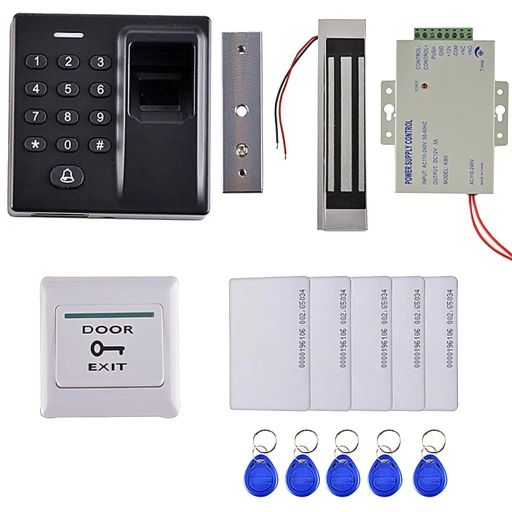 Комплект системы контроля доступа по отпечаткам пальцев RFID-карты, комплект электрического магнитного замка . ' - ' . 0