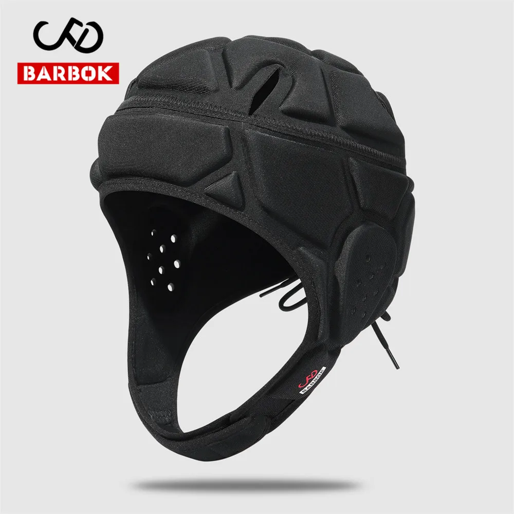 Регулируемый шлем для регби BARBOK, Головной убор с подкладкой из ЭВА, защитный шлем для головы футбольного вратаря, протектор для молодежи и взрослых Унисекс . ' - ' . 0