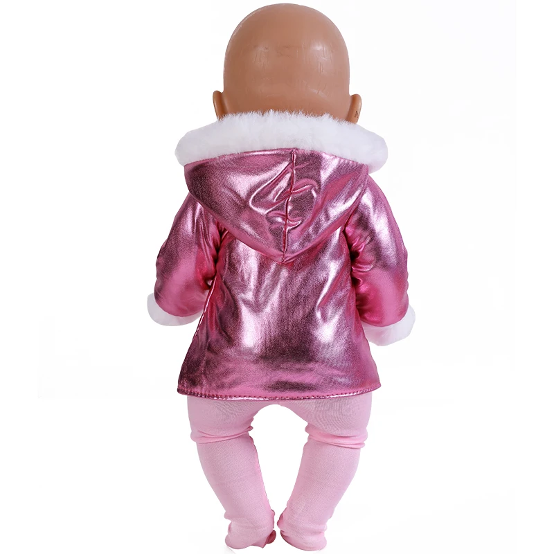 кукольные пуховики 43 см со шляпой для 17-дюймовых кукол, зимняя одежда для Новорожденных, пальто + Леггинсы, одежда для кукол, подарок на Детский фестиваль . ' - ' . 1