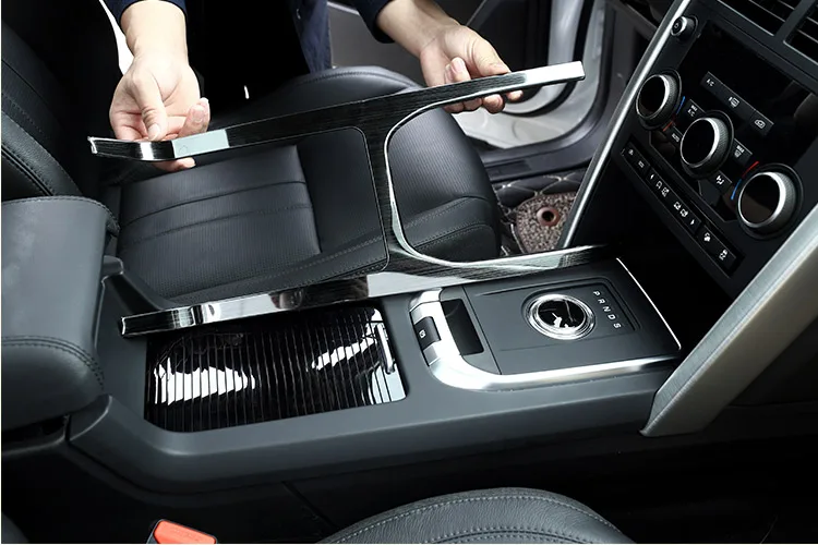 Нержавеющая Сталь, Черная Матовая внутренняя отделка рамы панели переключения передач Центральной консоли Для Land Rover Discovery Sport 2015-17 . ' - ' . 1