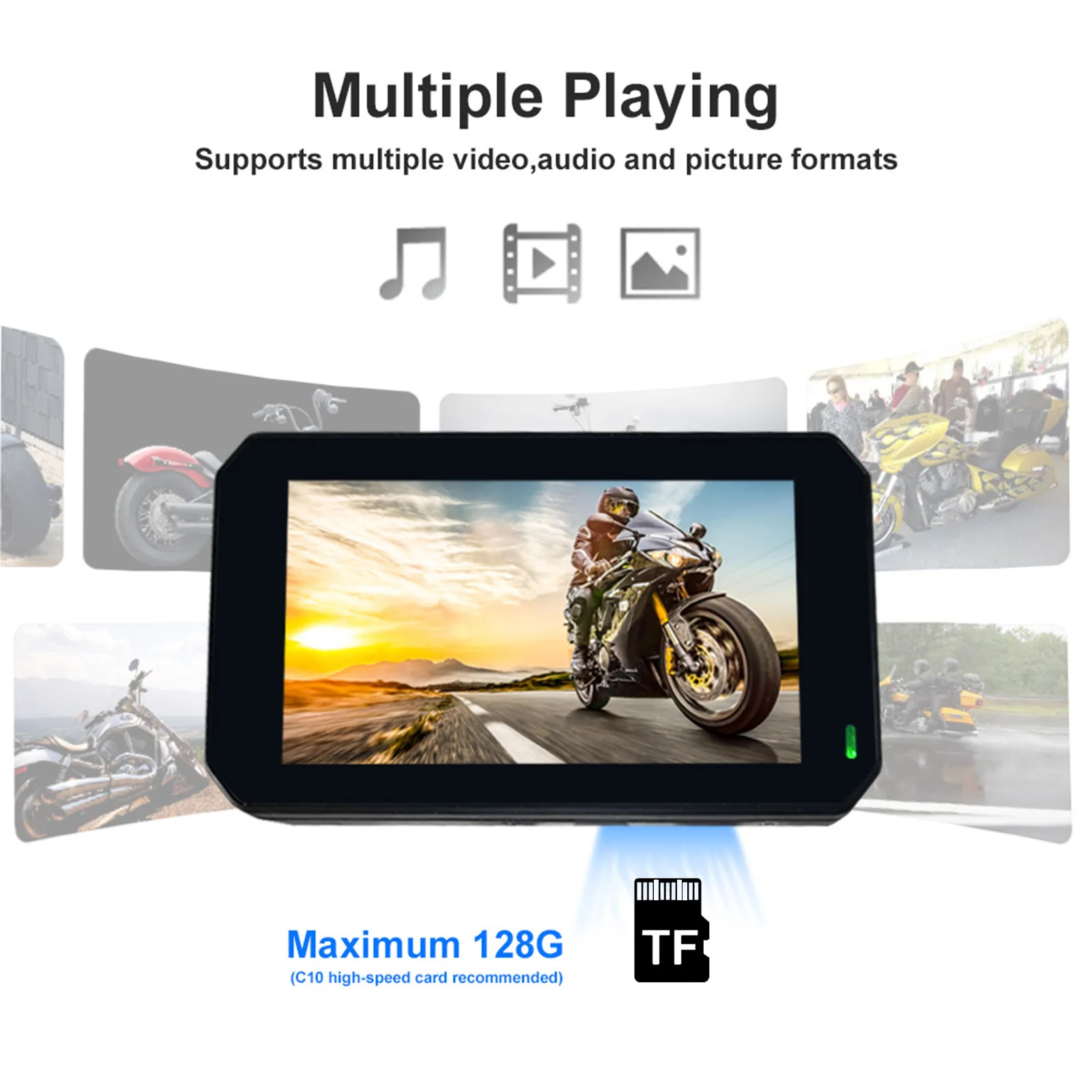 5-Дюймовый Мотоцикл Apple Carplay Android Автоэлектроника и навигация Bluetooth Проводной/беспроводной Портативный Автомобильный GPS-экран . ' - ' . 2