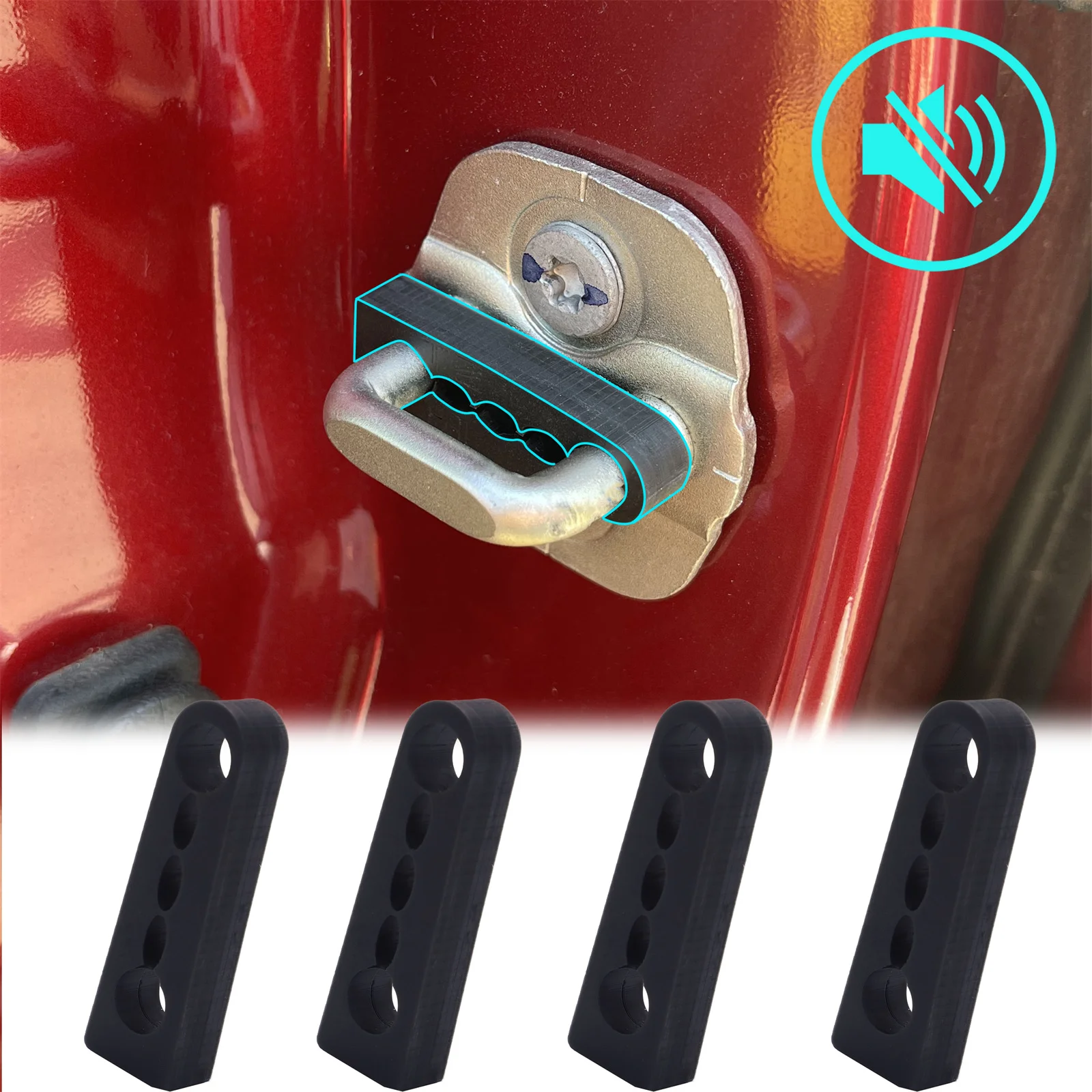 Автомобильный Дверной Замок С Шумоглушителем, Амортизирующий Буфер Для Nissan Qashqai x-Trail Tiida Juke Rogue Note, Дребезжащие Скрипы, Звукоизоляционное уплотнение  . ' - ' . 2