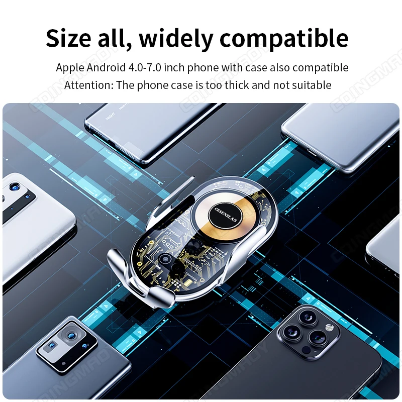 Механический прозрачный держатель для мобильного телефона Lincoln Z MKC MKX MKZ Continental Nautilus Aviator Беспроводной зарядный кронштейн . ' - ' . 2