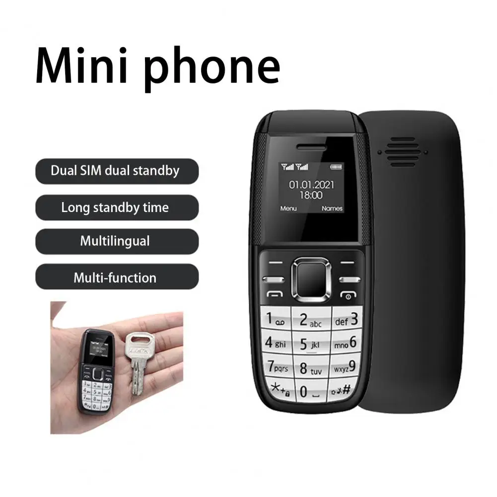 Компактные большие кнопки, Многофункциональный GSM четырехдиапазонный карманный мобильный телефон для бабушки, супер мини-телефон, мини-телефон с клавиатурой . ' - ' . 3