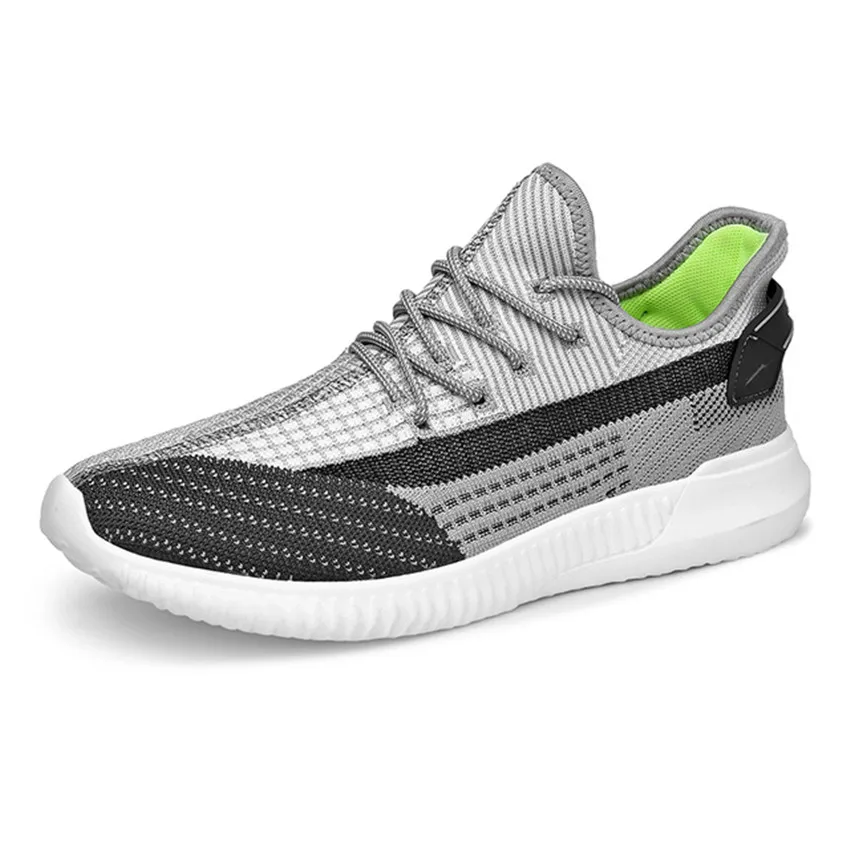 Трендовая мужская повседневная обувь 2022 года, легкие кроссовки белого цвета, большие размеры, уличная дышащая сетка, модные спортивные черные теннисные туфли для бега . ' - ' . 3