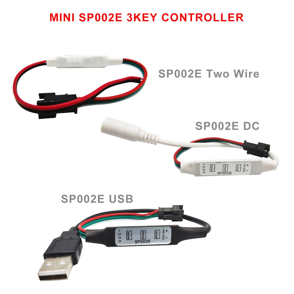 3Pin Мини Радиочастотный Контроллер 3/14/17/21 клавиш USB/DC С Пультом дистанционного Управления 2048 Пикселей Для WS2811 WS2812B SK6812 Светодиодные ленты DC5-24V . ' - ' . 4