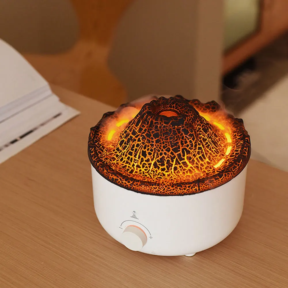 Вулканическое пламя Ароматический диффузор Эфирное Масло Лампа USB Портативный Увлажнитель воздуха с цветным ночником Рождественские подарки . ' - ' . 4