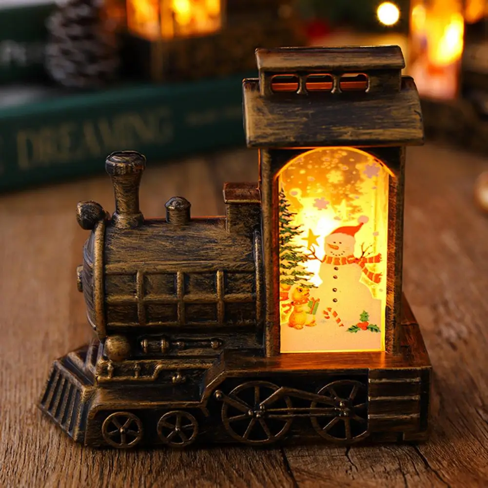 Рождественский светильник, Маленький Рождественский светильник, Винтажный ночник, Праздничное украшение на батарейках для рождественских вечеринок, теплое . ' - ' . 4