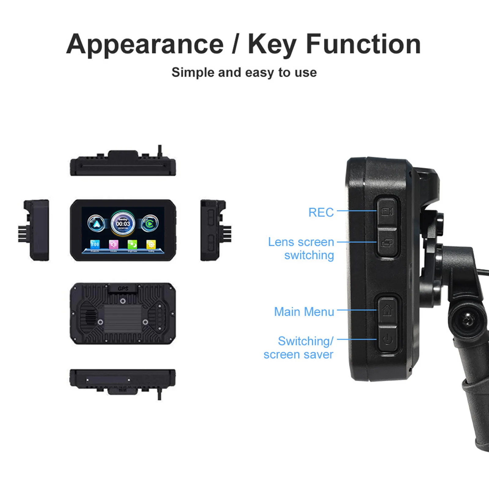 5-Дюймовый Мотоцикл Apple Carplay Android Автоэлектроника и навигация Bluetooth Проводной/беспроводной Портативный Автомобильный GPS-экран . ' - ' . 5