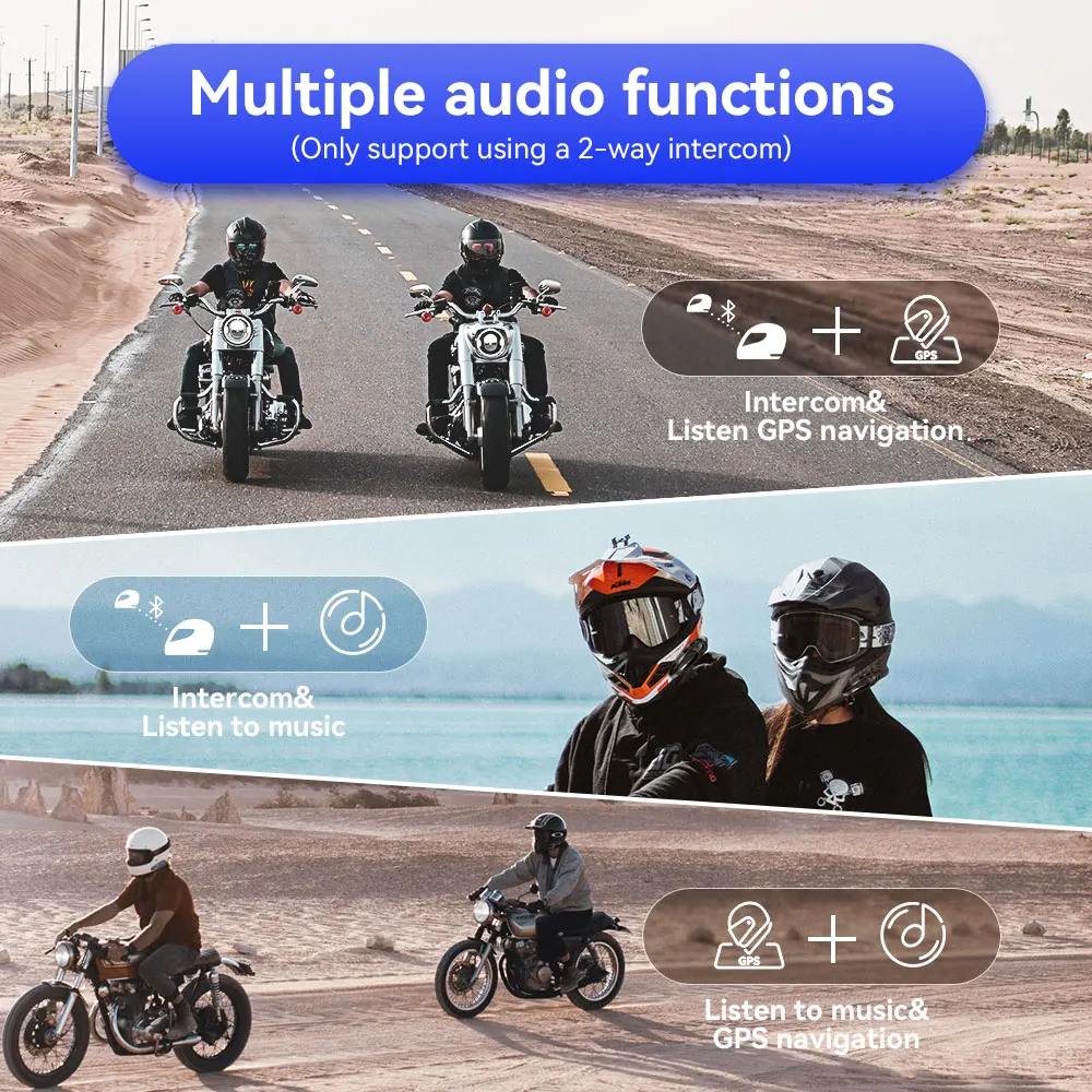 Lexin LX-GTX Домофон Moto Bluetooth Одной кнопкой сопряжения гарнитур для мотоциклетных шлемов, одновременного разговора и прослушивания музыки 2 шт. . ' - ' . 5