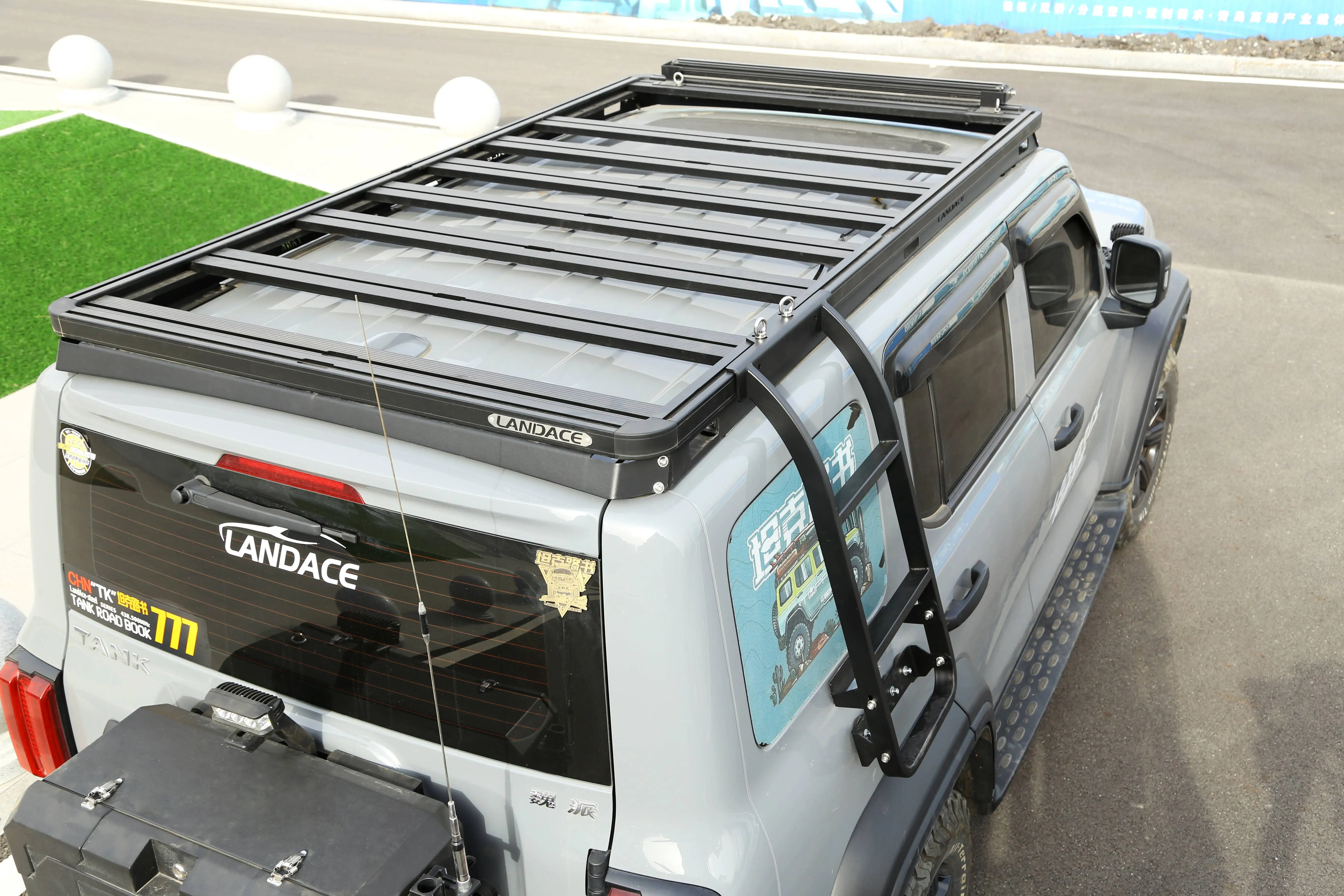 Верхнее крепление багажника автомобиля на крыше 4X4 Алюминиевая корзина для перевозки грузов, багажник на крышу для WEY Tank 300 . ' - ' . 5